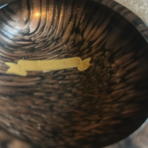 Elegant Brown Swirl Dining Bowl